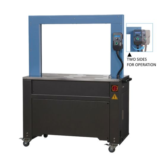 Equipment.  Strapping & stapling. Bundle strapping machines. Automatic arch strapping machine of 37 straps/minute & 5mm strap