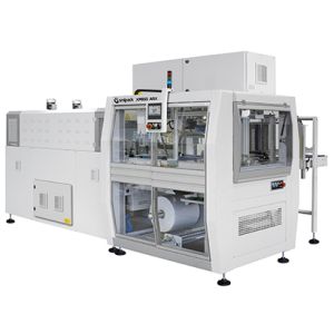 90° infeed automatic overlap shrink wrapper