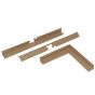 Cardboard edgeboard with puzzle type cut