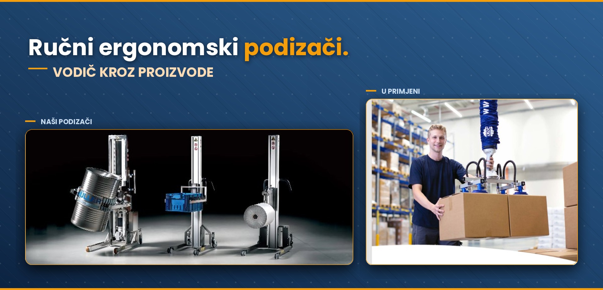 Ručni ergonomski podizači banner
